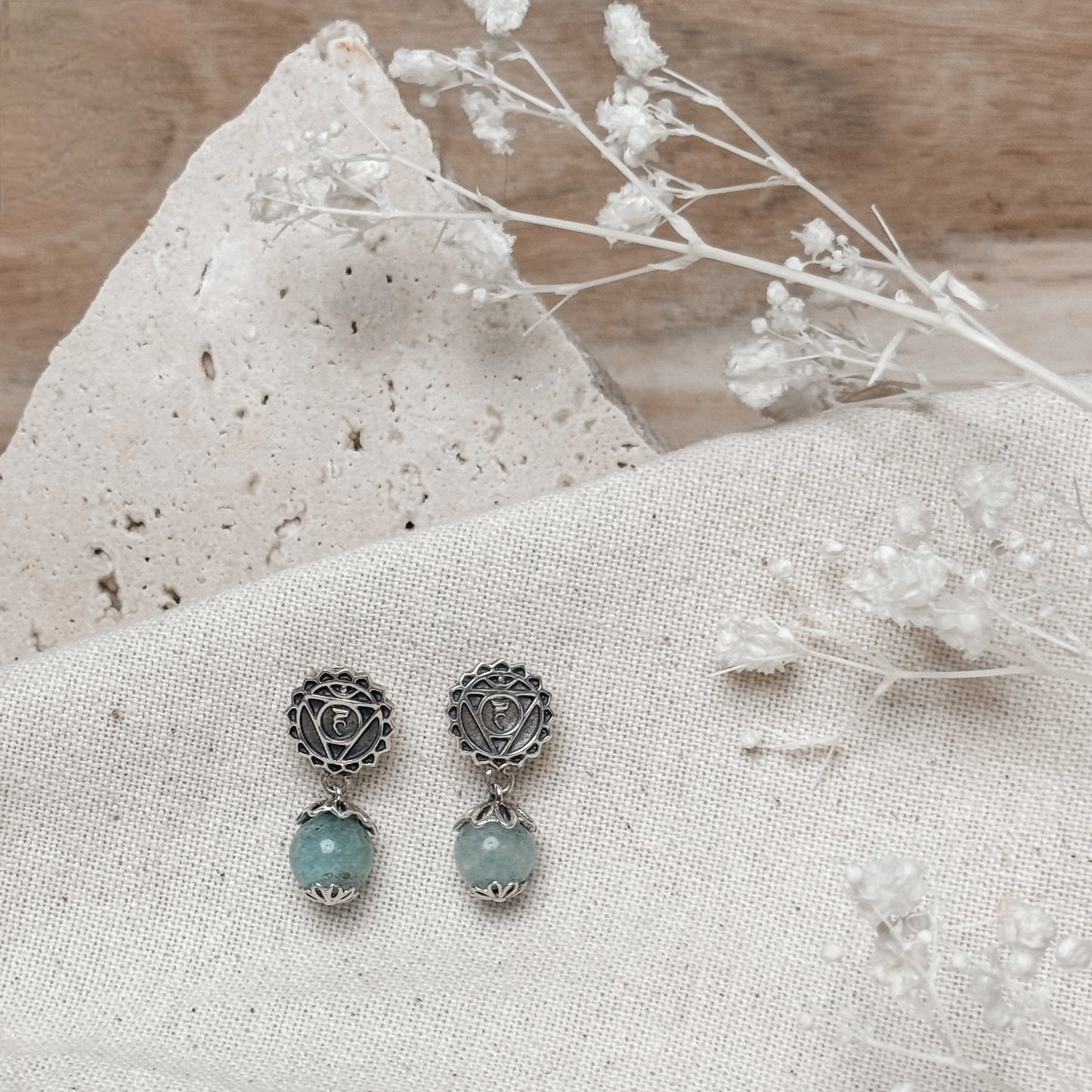 Chakra Gemstone Drop Earrings