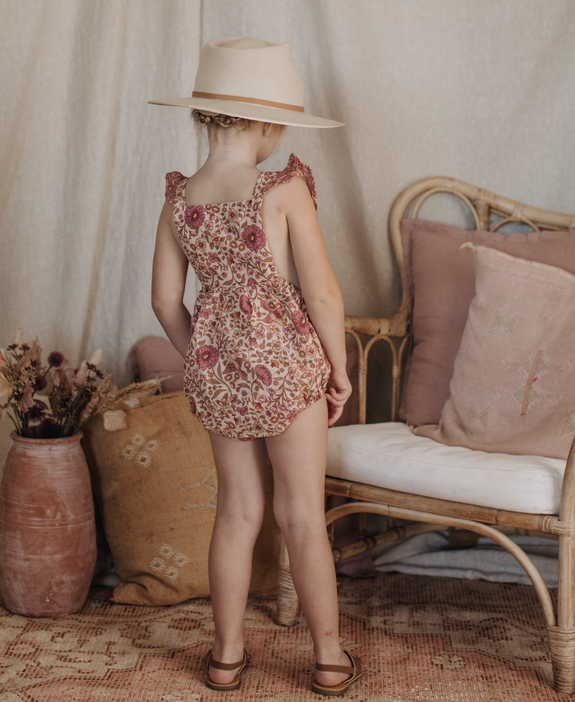 Blossom Romper in Pink Sands