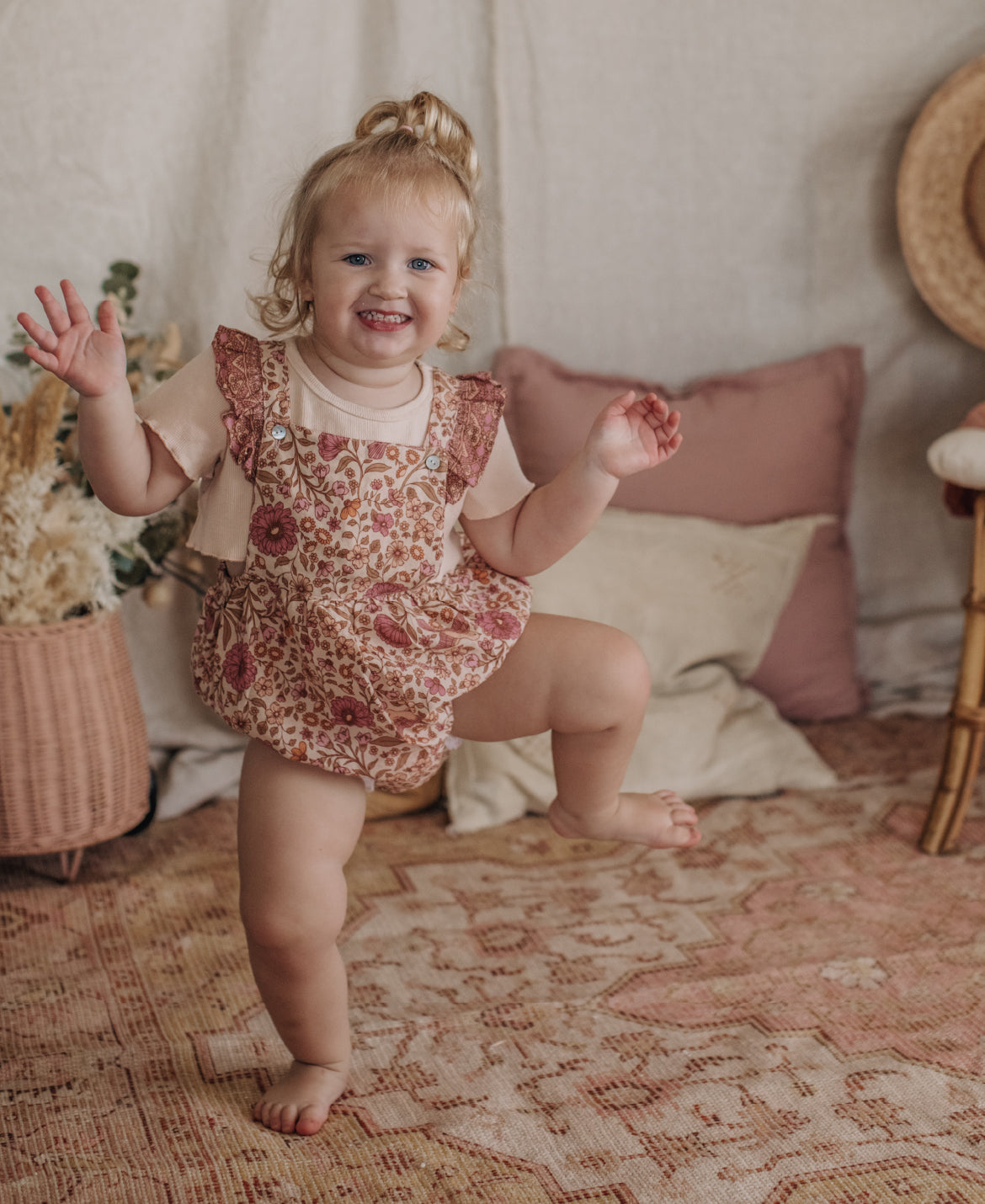 Blossom Romper in Pink Sands