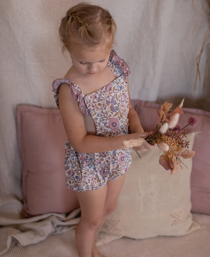 Blossom Romper in Azure Oasis