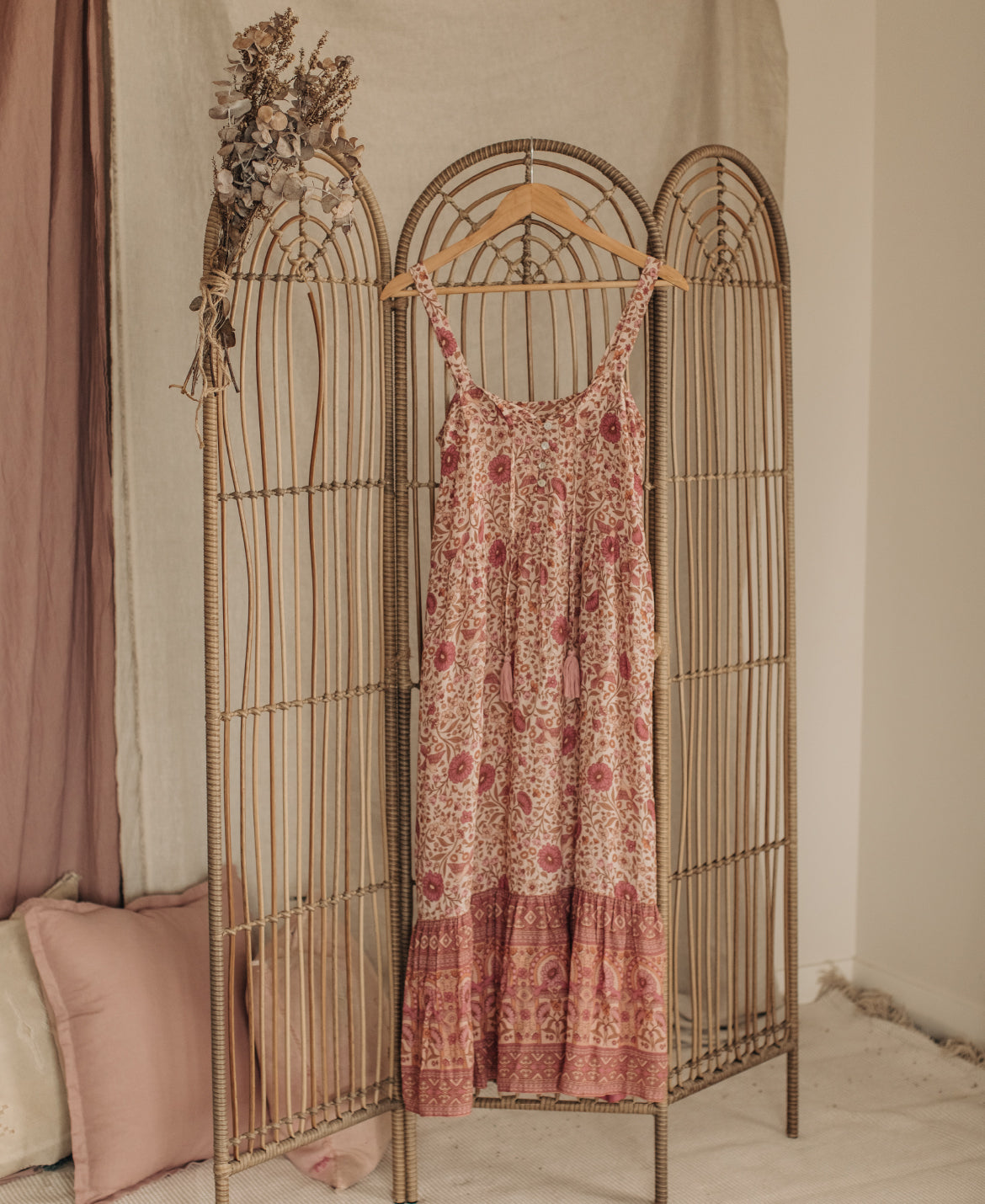 Midi Dress in Pink Sands