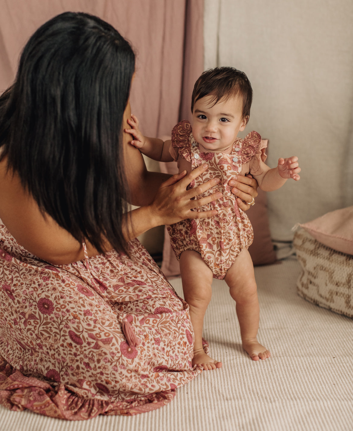 Blossom Romper in Pink Sands