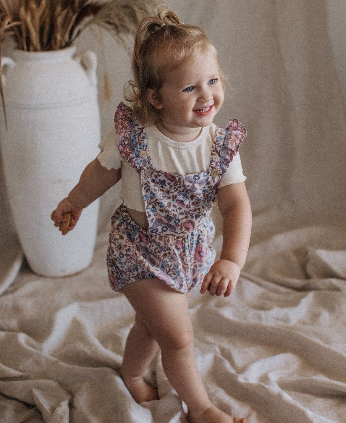 Blossom Romper in Azure Oasis