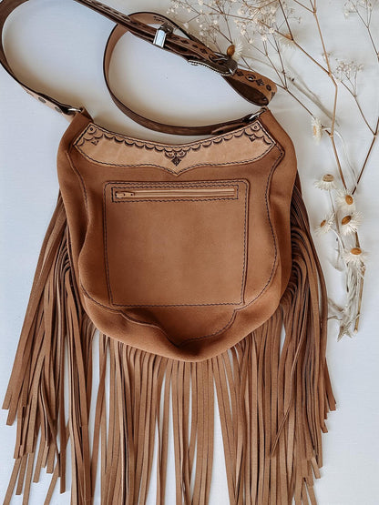 Wildflower Festival/Boho Leather Bag