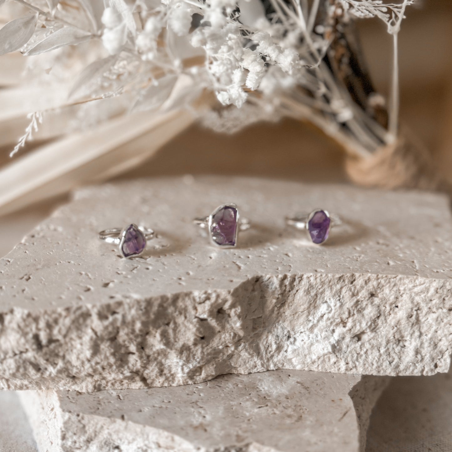 Amethyst Gemstone Ring ~ Size 6