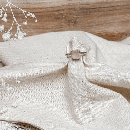 Rose Quartz Gemstone Ring ~ Size 6