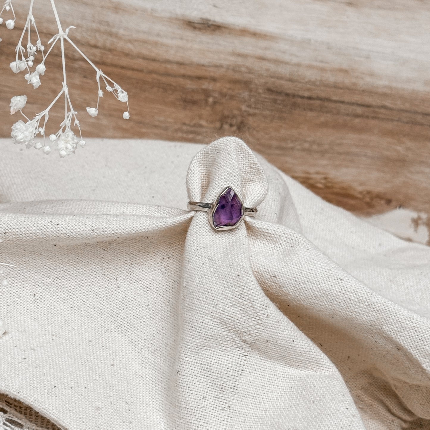 Amethyst Gemstone Ring ~ Size 6