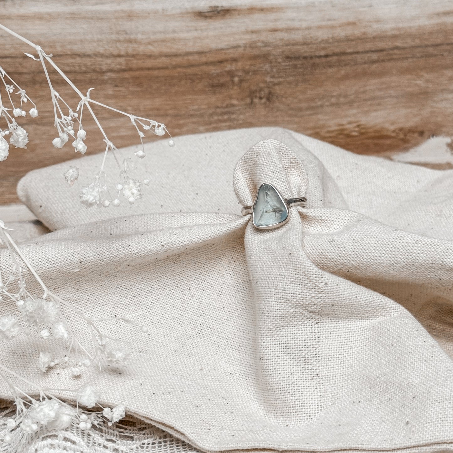 Blue Topez Gemstone Ring ~ Size 6