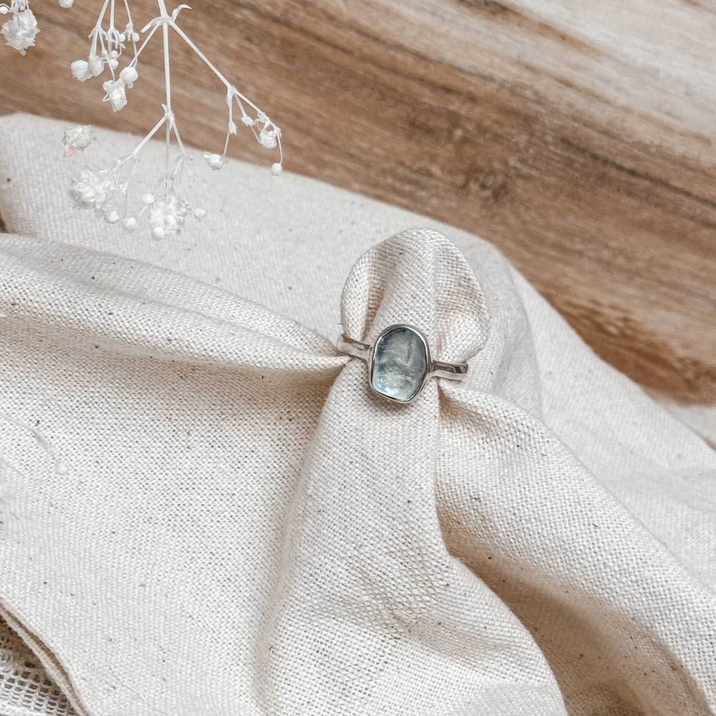 Blue Topez Gemstone Ring ~ Size 7