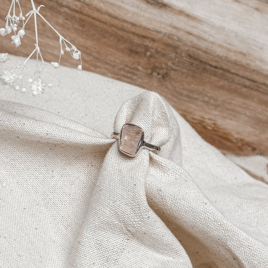 Rose Quartz Gemstone Ring ~ Size 7