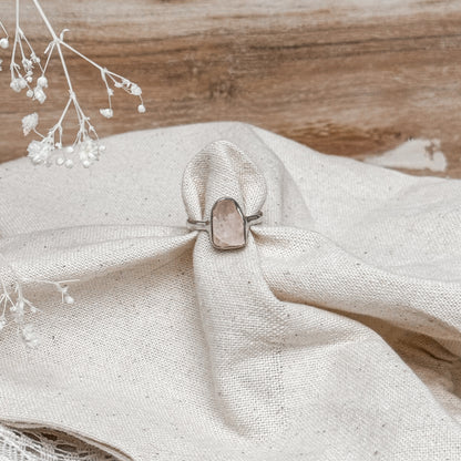 Rose Quartz Gemstone Ring ~ Size 7
