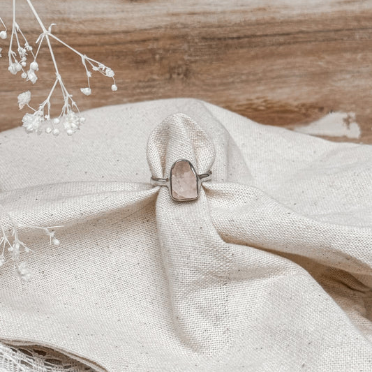 Rose Quartz Gemstone Ring ~ Size 7