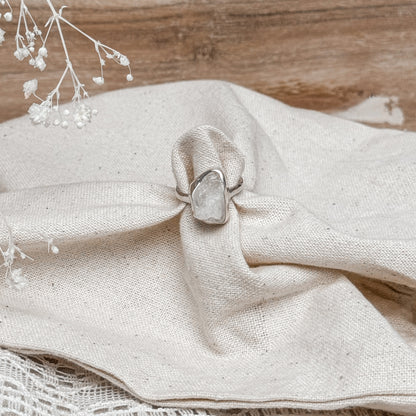 Rainbow Moonstone Gemstone Ring ~ Size 6