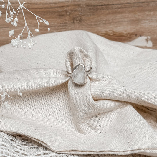 Rainbow Moonstone Gemstone Ring ~ Size 6