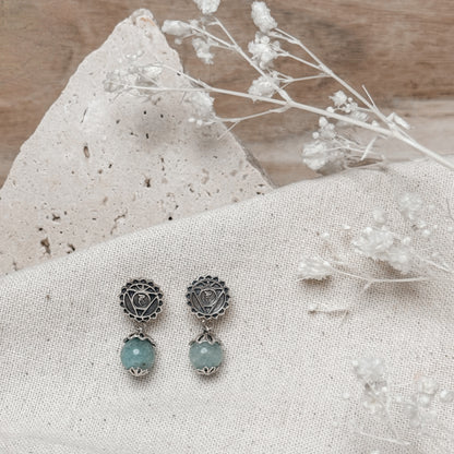 Chakra Gemstone Drop Earrings